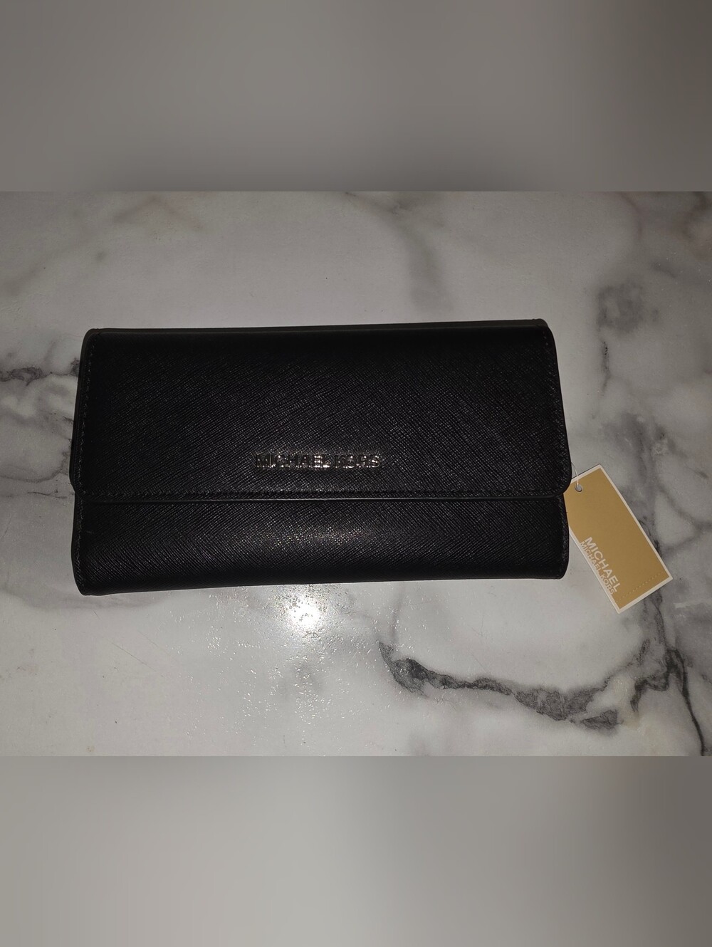 Michael Kors Black Saffiano Leather Continental Wallet